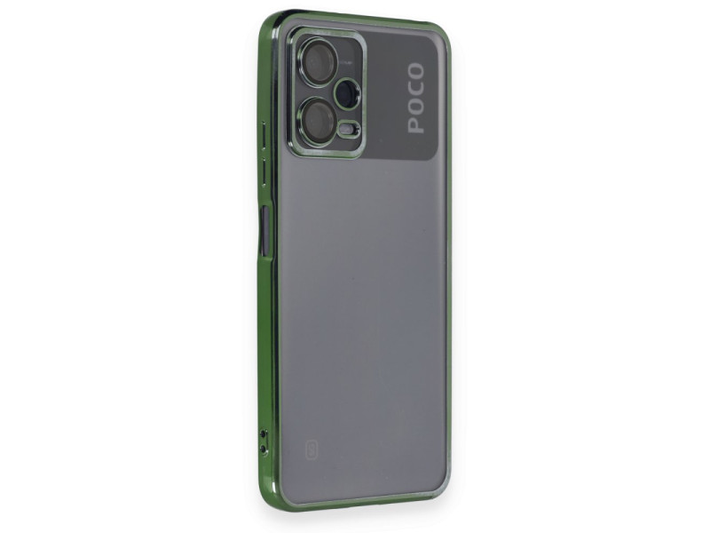 Newface Xiaomi Poco X5 5G Kılıf Razer Lensli Silikon - Yeşil