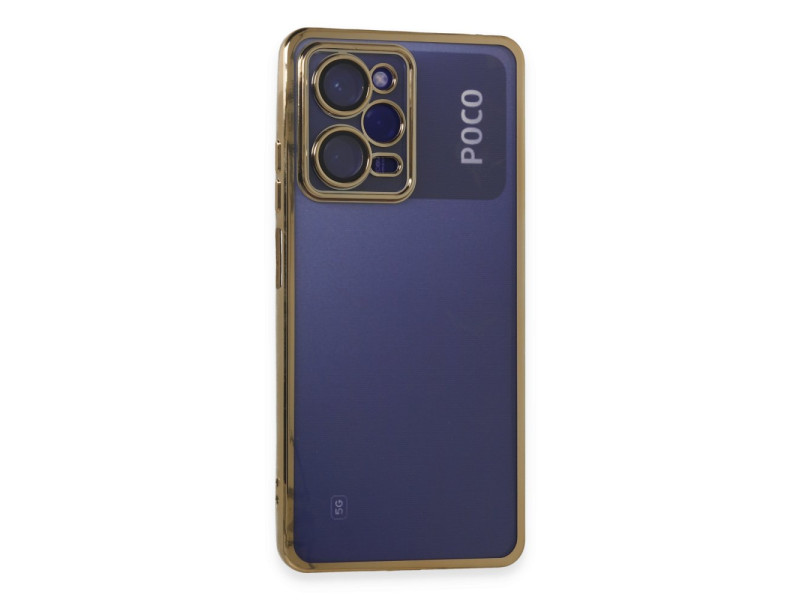 Newface Xiaomi Poco X5 Pro 5G Kılıf Razer Lensli Silikon - Gold