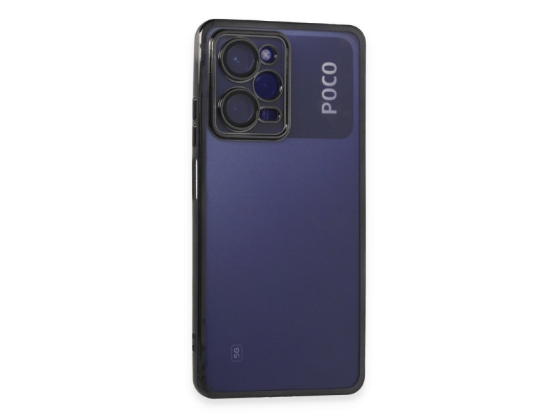 Newface Xiaomi Poco X5 Pro 5G Kılıf Razer Lensli Silikon - Siyah