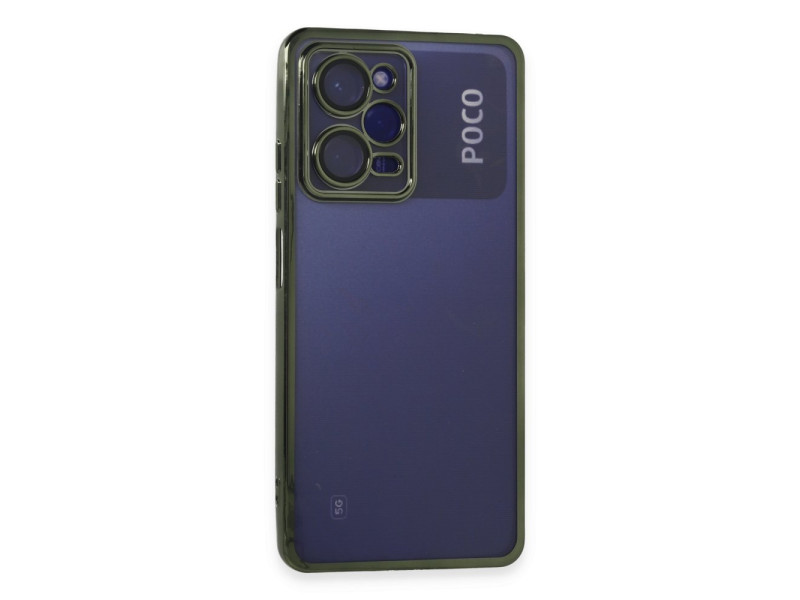 Newface Xiaomi Poco X5 Pro 5G Kılıf Razer Lensli Silikon - Yeşil