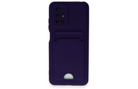 Newface Xiaomi Redmi 10 2022 Kılıf Kelvin Kartvizitli Silikon - Derin Mor