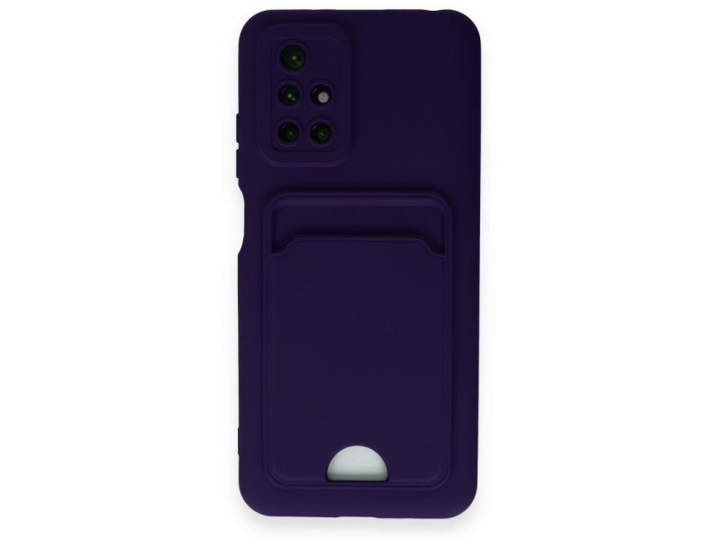 Newface Xiaomi Redmi 10 2022 Kılıf Kelvin Kartvizitli Silikon - Derin Mor