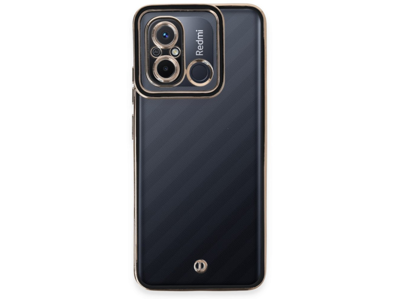 Newface Xiaomi Redmi 12C Kılıf Liva Lens Silikon - Siyah