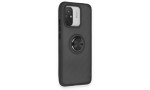 Newface Xiaomi Redmi 12C Kılıf Montreal Yüzüklü Silikon Kapak - Siyah