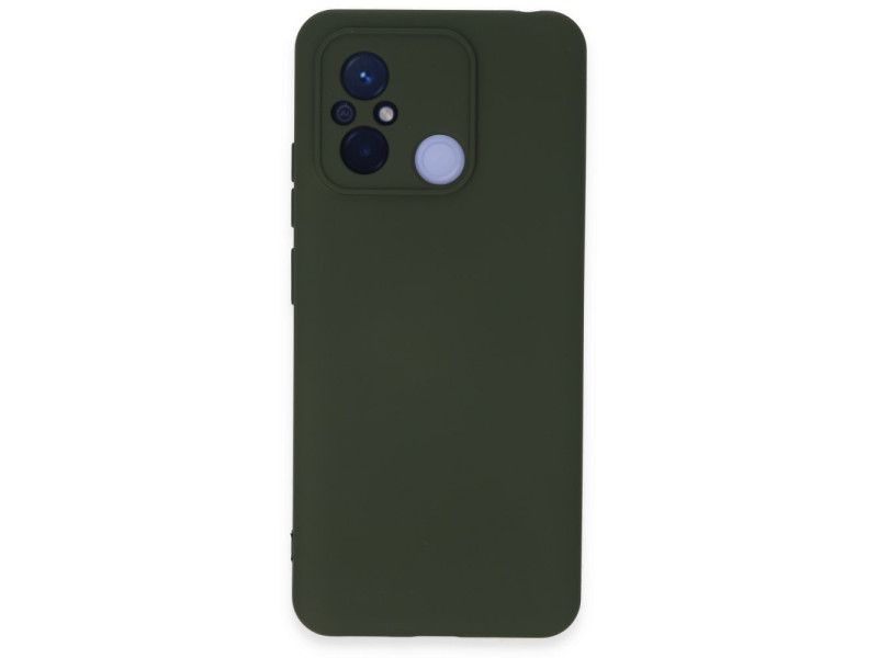 Newface Xiaomi Redmi 12C Kılıf Nano içi Kadife Silikon - Koyu Yeşil