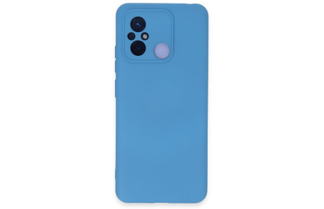 Newface Xiaomi Redmi 12C Kılıf Nano içi Kadife Silikon - Mavi