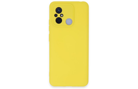 Newface Xiaomi Redmi 12C Kılıf Nano içi Kadife Silikon - Sarı