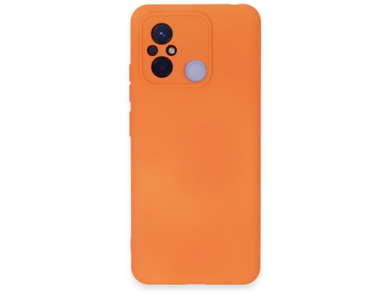 Newface Xiaomi Redmi 12C Kılıf Nano içi Kadife Silikon - Turuncu