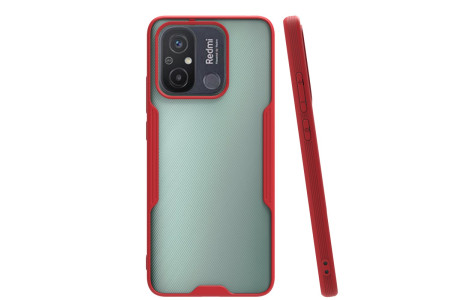 Newface Xiaomi Redmi 12C Kılıf Platin Silikon - Kırmızı