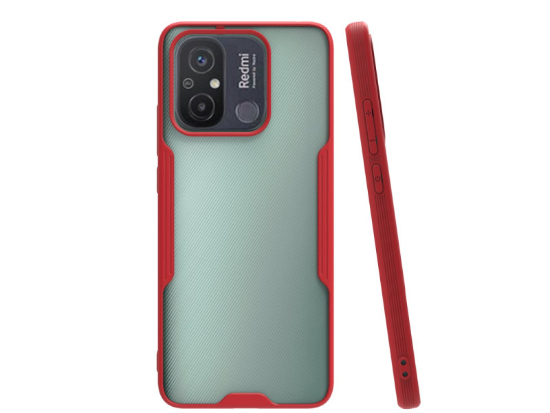 Newface Xiaomi Redmi 12C Kılıf Platin Silikon - Kırmızı