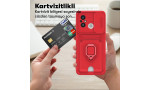 Newface Xiaomi Redmi 12C Kılıf Zuma Kartvizitli Yüzüklü Silikon - Yeşil