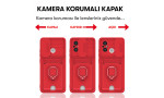 Newface Xiaomi Redmi 12C Kılıf Zuma Kartvizitli Yüzüklü Silikon - Yeşil