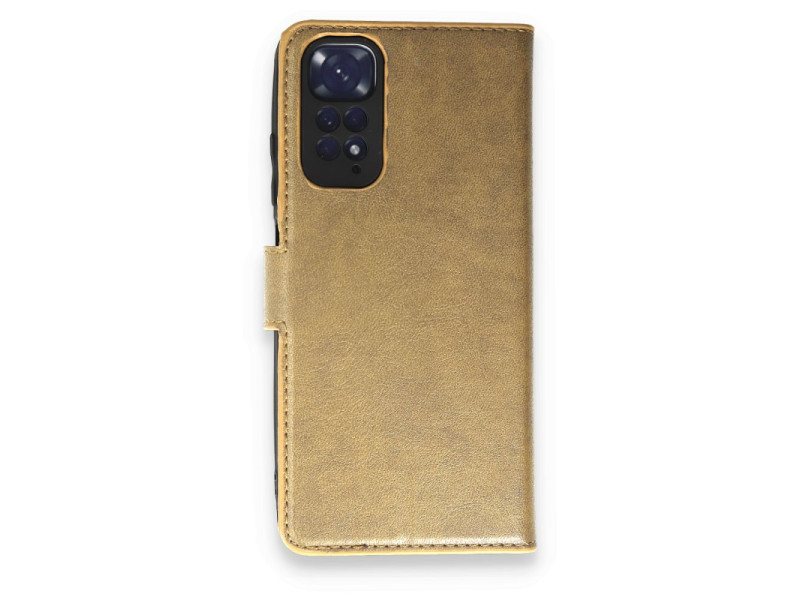Newface Xiaomi Redmi Note 11 Pro Kılıf Trend S Plus Kapaklı Kılıf - Gold