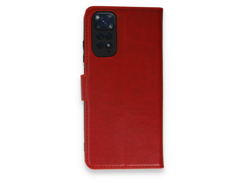 Newface Xiaomi Redmi Note 11 Pro Kılıf Trend S Plus Kapaklı Kılıf - Kırmızı