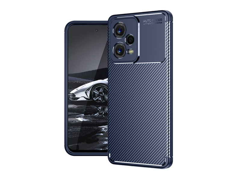 Newface Xiaomi Redmi Note 12 4G Kılıf Focus Karbon Silikon - Lacivert