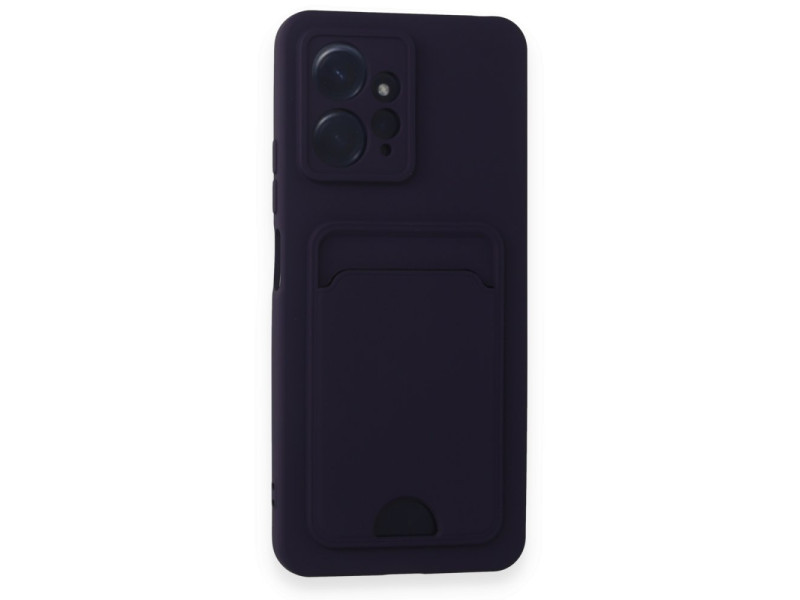 Newface Xiaomi Redmi Note 12 4G Kılıf Kelvin Kartvizitli Silikon - Derin Mor