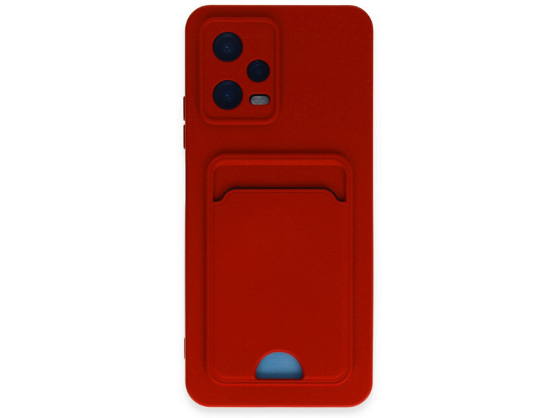Newface Xiaomi Redmi Note 12 4G Kılıf Kelvin Kartvizitli Silikon - Kırmızı