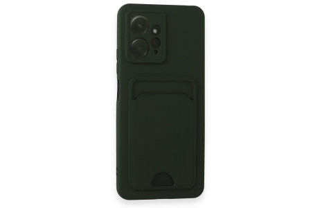 Newface Xiaomi Redmi Note 12 4G Kılıf Kelvin Kartvizitli Silikon - Koyu Yeşil