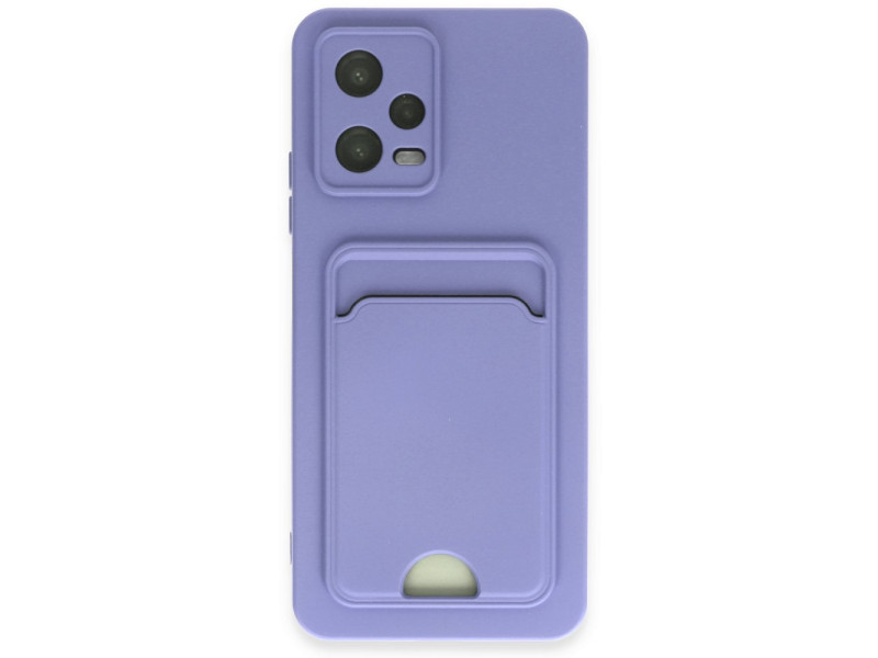Newface Xiaomi Redmi Note 12 4G Kılıf Kelvin Kartvizitli Silikon - Lila