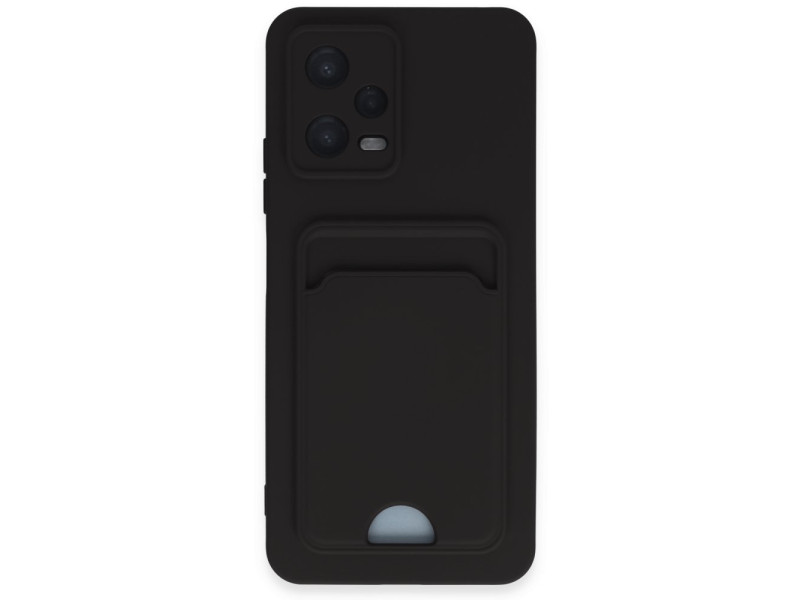 Newface Xiaomi Redmi Note 12 4G Kılıf Kelvin Kartvizitli Silikon - Siyah