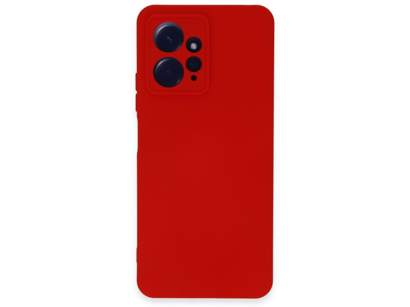 Newface Xiaomi Redmi Note 12 4G Kılıf Nano içi Kadife Silikon - Kırmızı