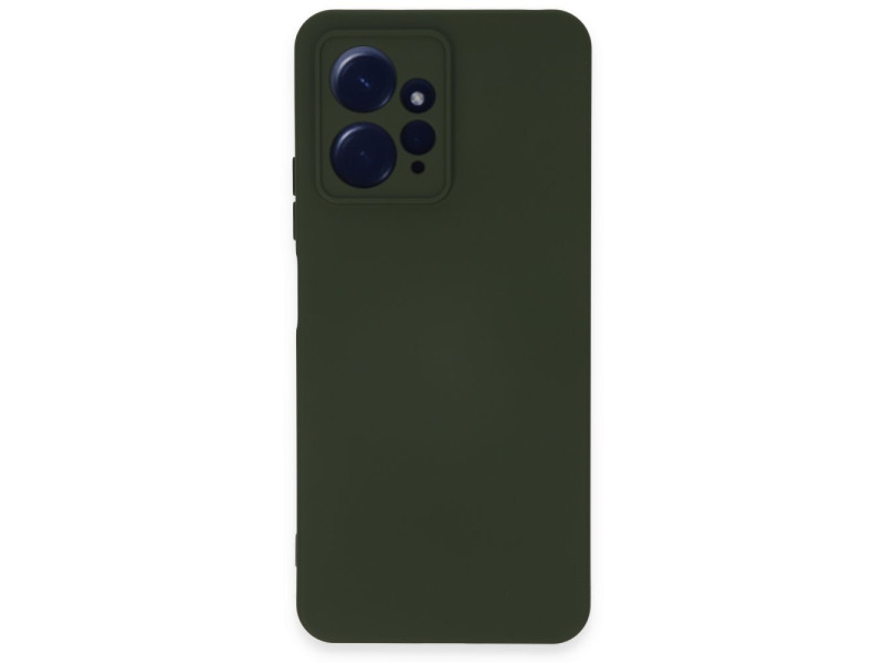 Newface Xiaomi Redmi Note 12 4G Kılıf Nano içi Kadife Silikon - Koyu Yeşil