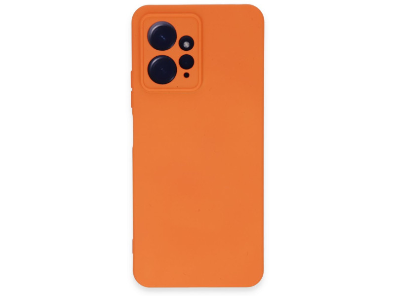Newface Xiaomi Redmi Note 12 4G Kılıf Nano içi Kadife Silikon - Turuncu