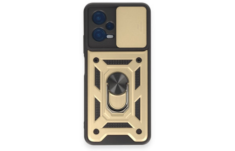 Newface Xiaomi Redmi Note 12 4G Kılıf Pars Lens Yüzüklü Silikon - Gold