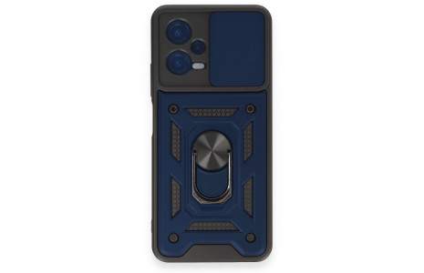 Newface Xiaomi Redmi Note 12 4G Kılıf Pars Lens Yüzüklü Silikon - Lacivert