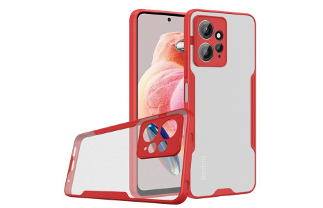 Newface Xiaomi Redmi Note 12 4G Kılıf Platin Silikon - Kırmızı