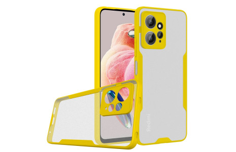Newface Xiaomi Redmi Note 12 4G Kılıf Platin Silikon - Sarı