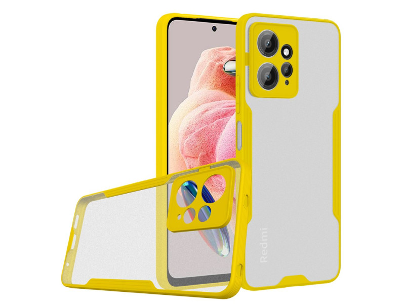 Newface Xiaomi Redmi Note 12 4G Kılıf Platin Silikon - Sarı