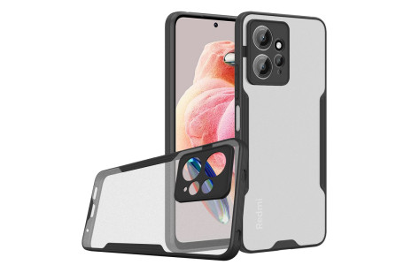 Newface Xiaomi Redmi Note 12 4G Kılıf Platin Silikon - Siyah