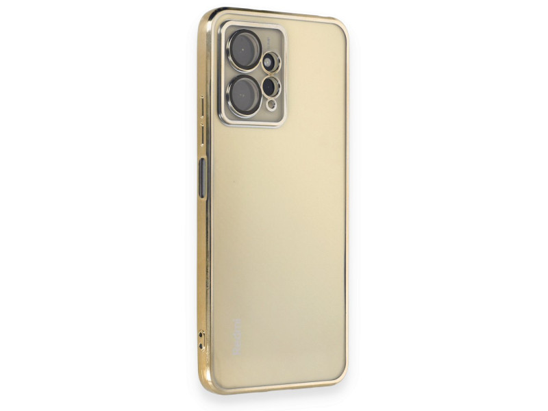 Newface Xiaomi Redmi Note 12 4G Kılıf Razer Lensli Silikon - Gold