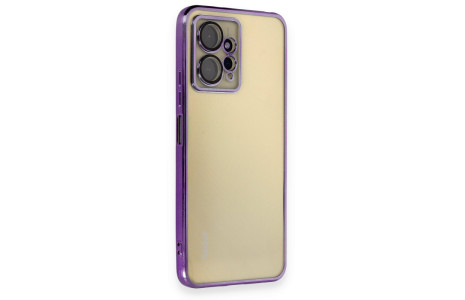 Newface Xiaomi Redmi Note 12 4G Kılıf Razer Lensli Silikon - Mor