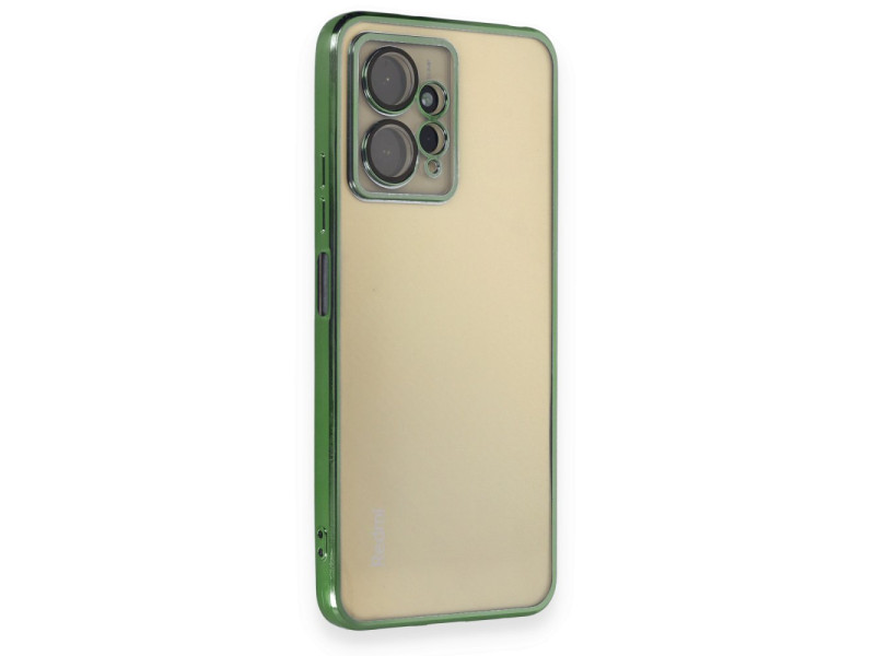 Newface Xiaomi Redmi Note 12 4G Kılıf Razer Lensli Silikon - Yeşil