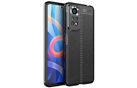 Newface Xiaomi Redmi Note 12 Pro 4G Kılıf Focus Derili Silikon - Siyah
