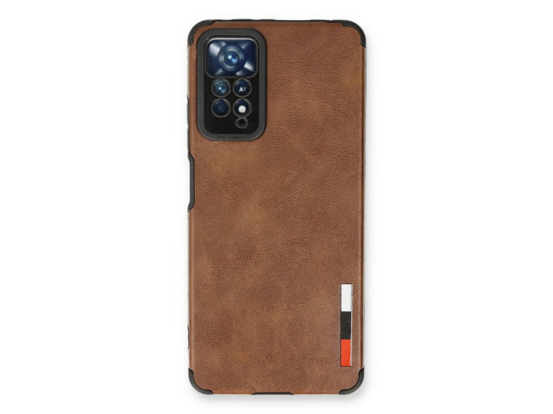 Newface Xiaomi Redmi Note 12 Pro 4G Kılıf Loop Deri Silikon - Kahverengi
