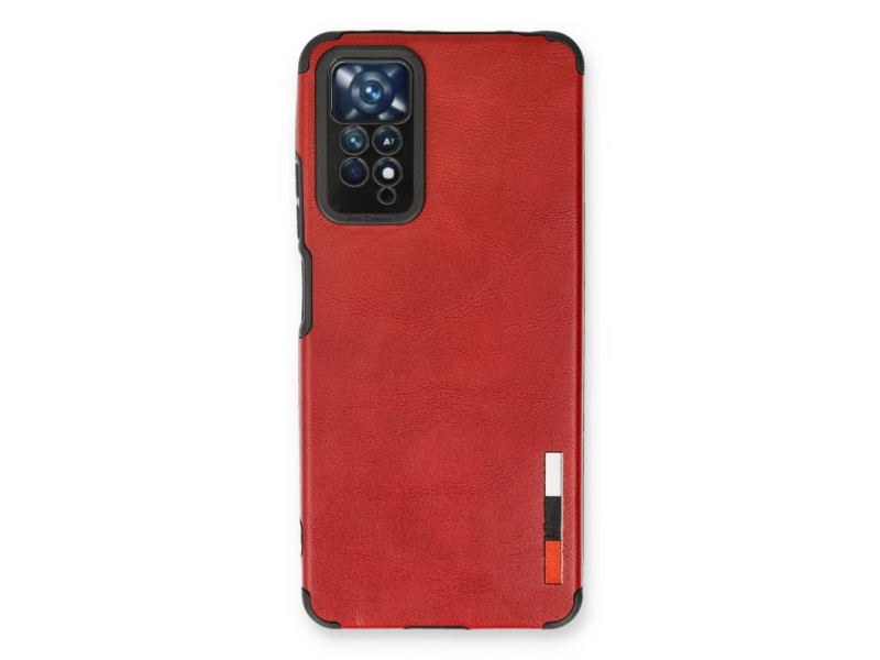 Newface Xiaomi Redmi Note 12 Pro 4G Kılıf Loop Deri Silikon - Kırmızı
