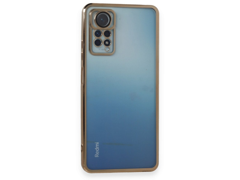 Newface Xiaomi Redmi Note 12 Pro 4G Kılıf Razer Lensli Silikon - Gold