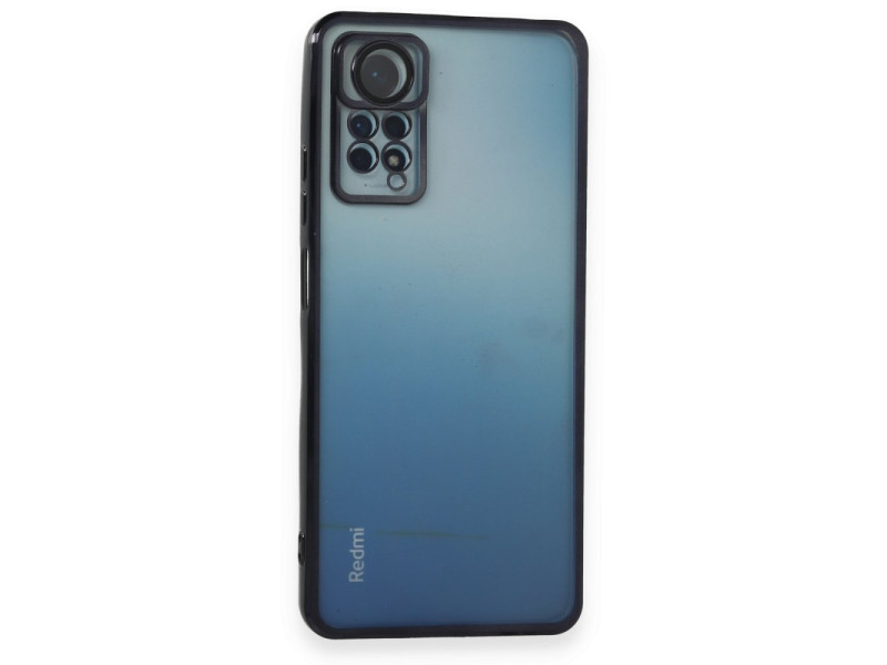 Newface Xiaomi Redmi Note 12 Pro 4G Kılıf Razer Lensli Silikon - Siyah