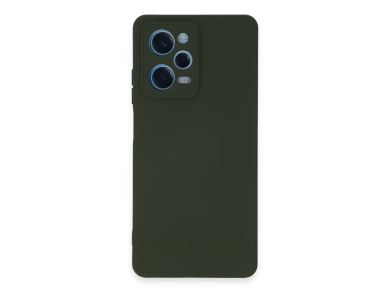 Newface Xiaomi Redmi Note 12 Pro 5G Kılıf Nano içi Kadife Silikon - Koyu Yeşil