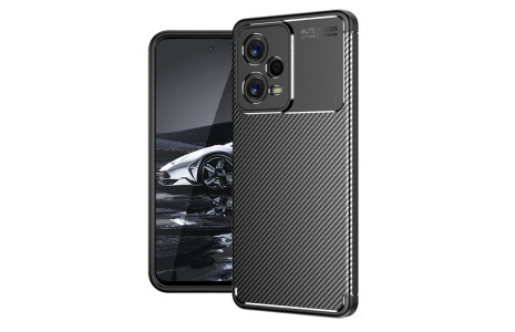 Newface Xiaomi Redmi Note 12 Pro 5G Kılıf Focus Karbon Silikon - Siyah