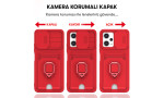 Newface Xiaomi Redmi Note 12 Pro 5G Kılıf Zuma Kartvizitli Yüzüklü Silikon - Lila