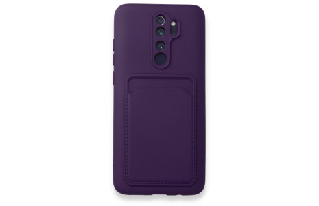 Newface Xiaomi Redmi Note 8 Pro Kılıf Kelvin Kartvizitli Silikon - Derin Mor