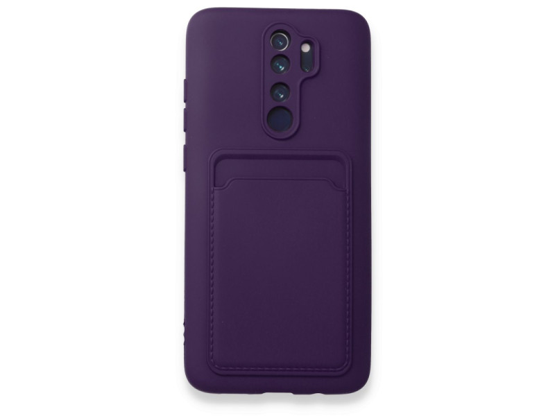 Newface Xiaomi Redmi Note 8 Pro Kılıf Kelvin Kartvizitli Silikon - Derin Mor