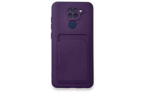 Newface Xiaomi Redmi Note 9 Kılıf Kelvin Kartvizitli Silikon - Derin Mor