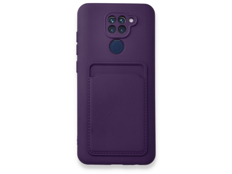 Newface Xiaomi Redmi Note 9 Kılıf Kelvin Kartvizitli Silikon - Derin Mor