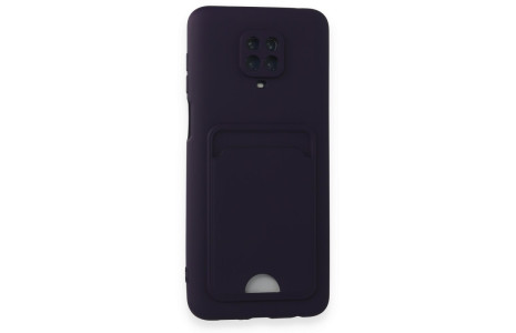 Newface Xiaomi Redmi Note 9S Kılıf Kelvin Kartvizitli Silikon - Derin Mor