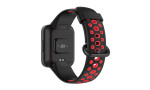 Newface Xiaomi Redmi Watch 2 Lite Spor Delikli Kordon - Siyah-Kırmızı